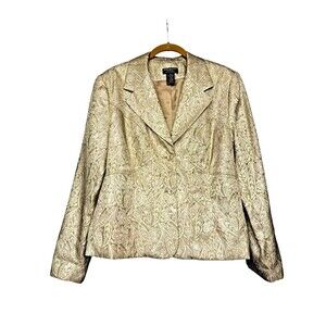 Worthington Works Blazer Women's 14 Champagne Business Grandmacore